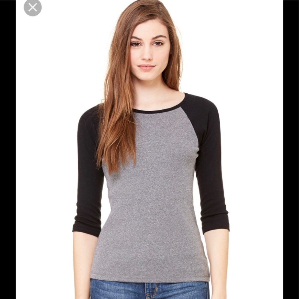 ⚾️Black and gray baseball tee!😎